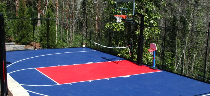 How much is a backyard sports court house